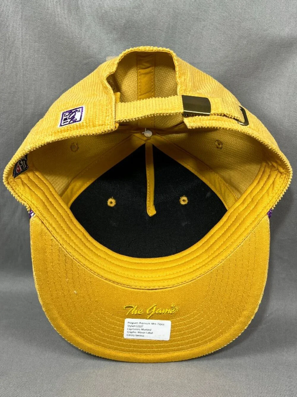 East Carolina Pirates ECU The Game NCAA Strapback Hat Rope Mustard Corduroy Mens - Picture 11 of 14